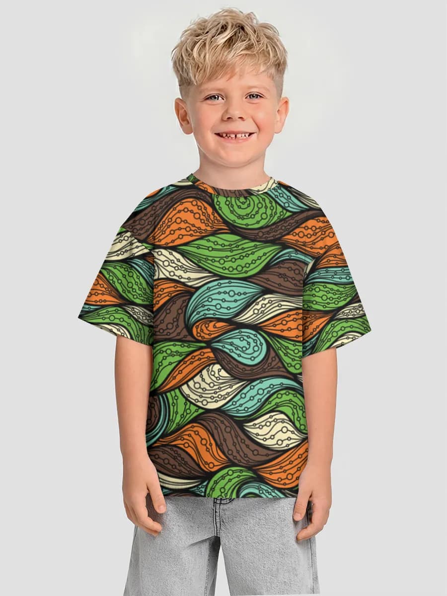 Boys' oversized cotton T-shirt