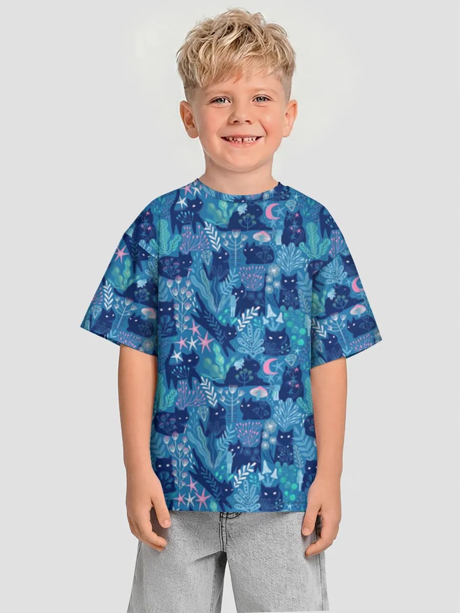 Boys' oversized cotton T-shirt