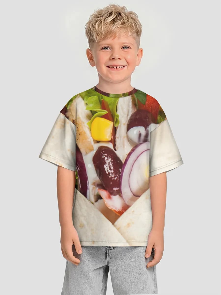 Boys' oversized cotton T-shirt