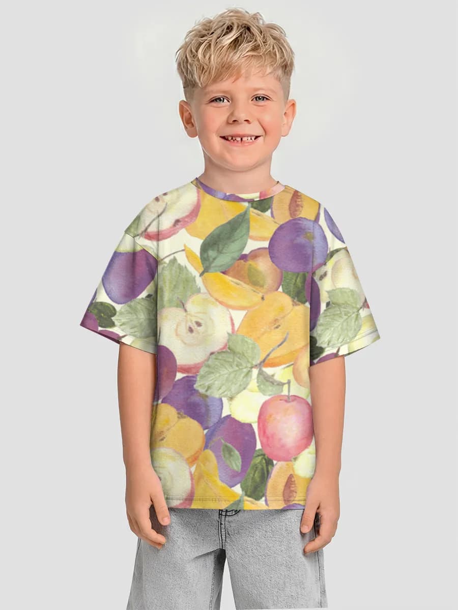 Boys' oversized cotton T-shirt