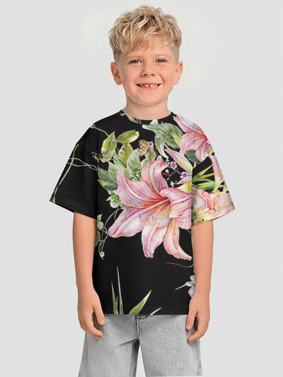Oversized Baumwoll-T-Shirt Jungen