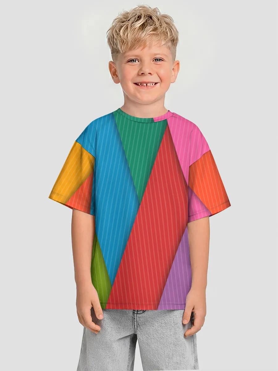 Boys' oversized cotton T-shirt