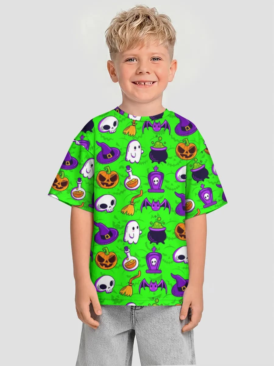 Oversized Baumwoll-T-Shirt Jungen