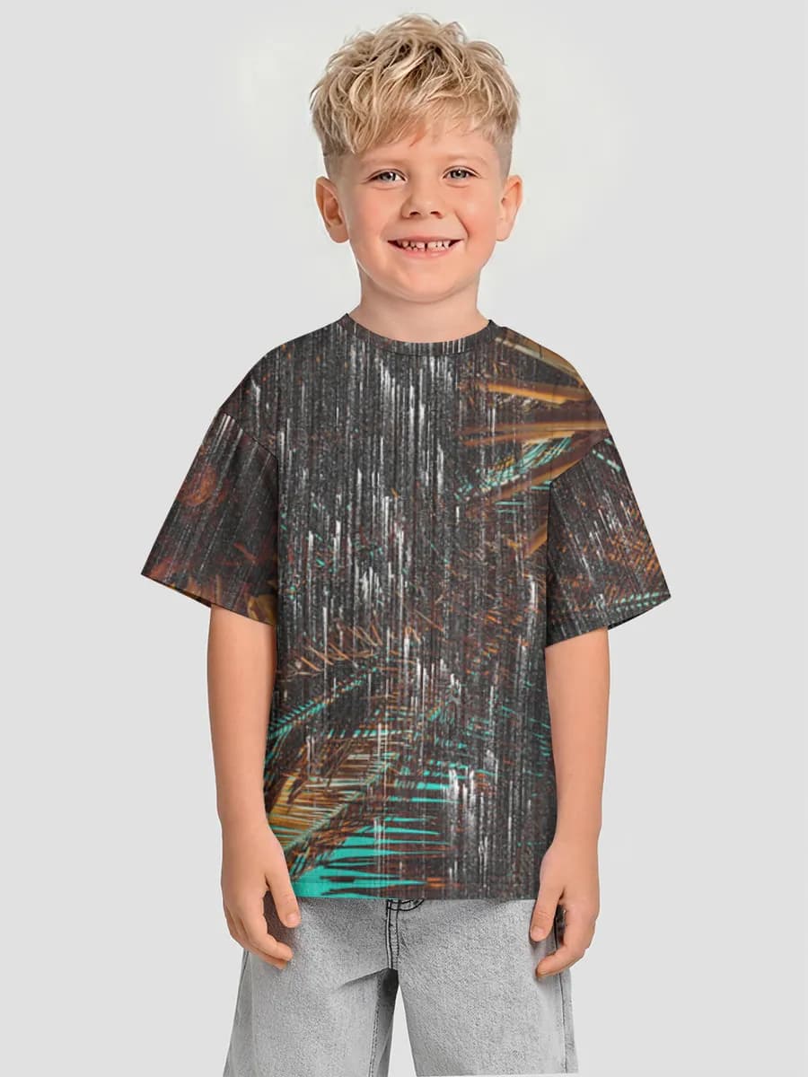 Boys' oversized cotton T-shirt