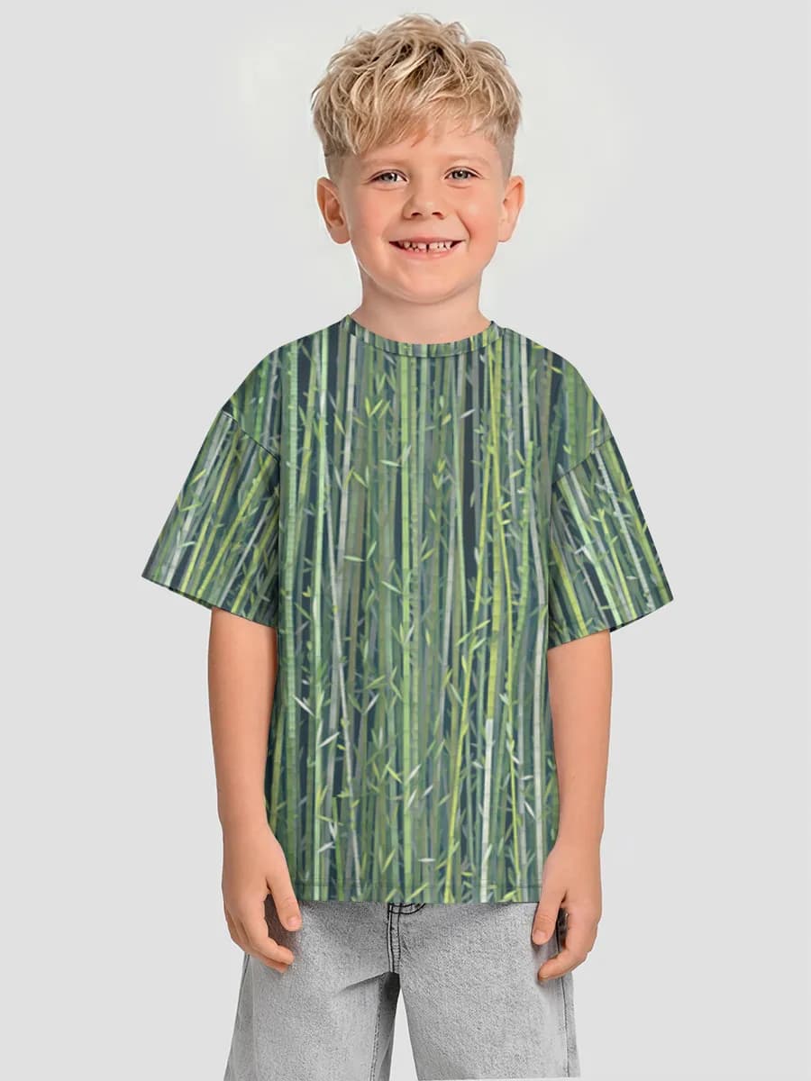 Boys' oversized cotton T-shirt