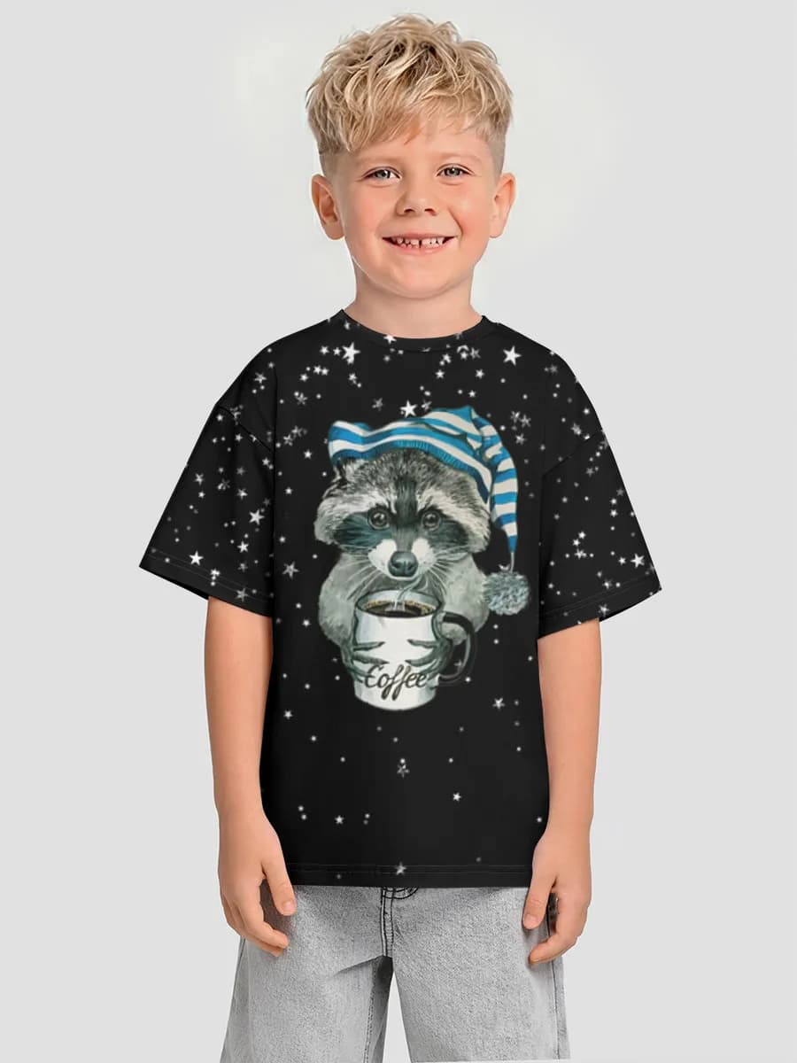 Boys' oversized cotton T-shirt