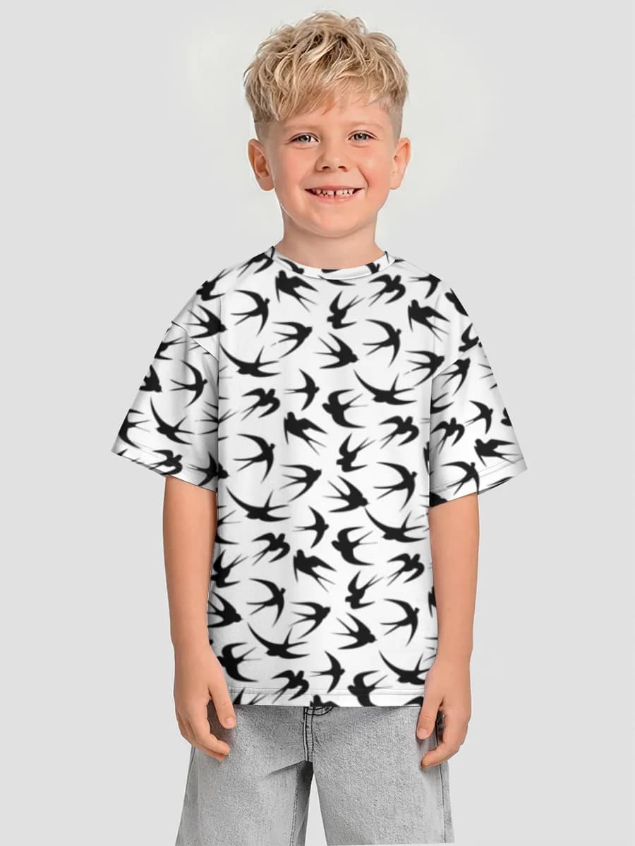 Boys' oversized cotton T-shirt