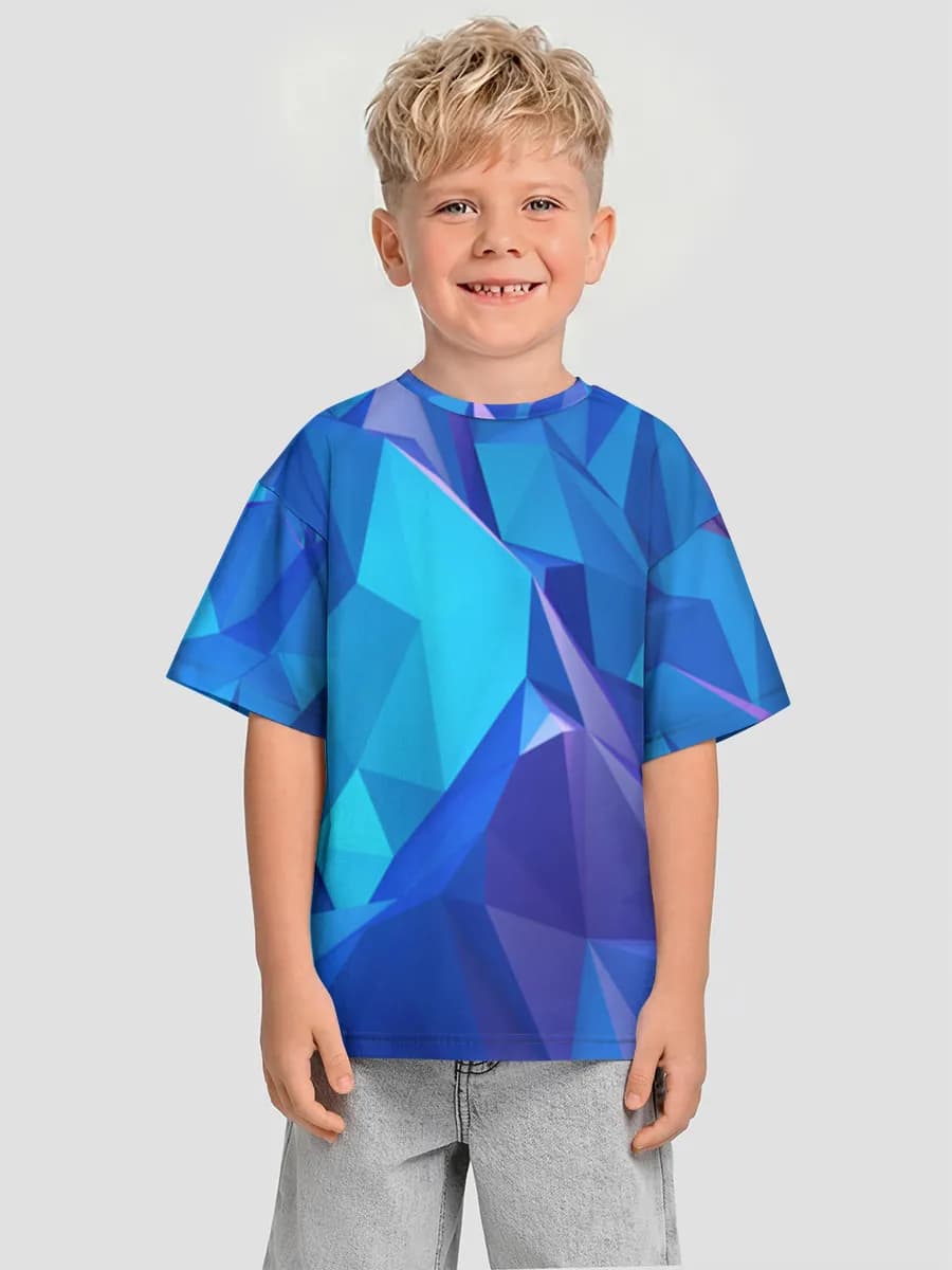 Boys' oversized cotton T-shirt