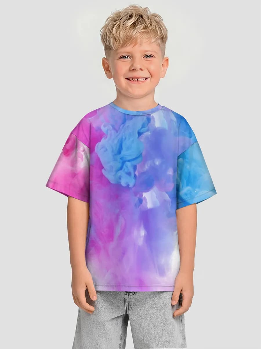 Boys' oversized cotton T-shirt