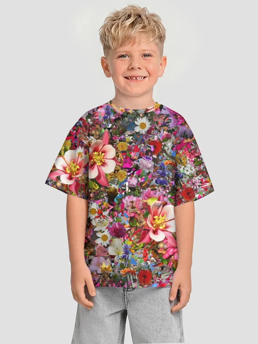 Boys' oversized cotton T-shirt