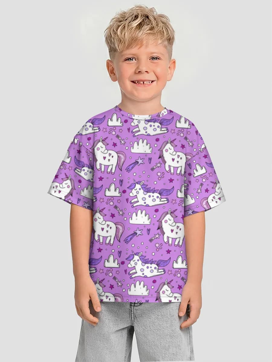 Oversized Baumwoll-T-Shirt Jungen