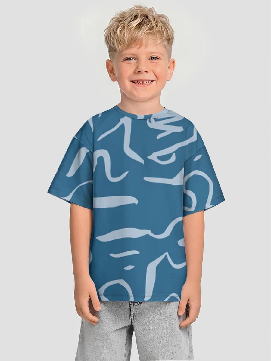 Boys' oversized cotton T-shirt