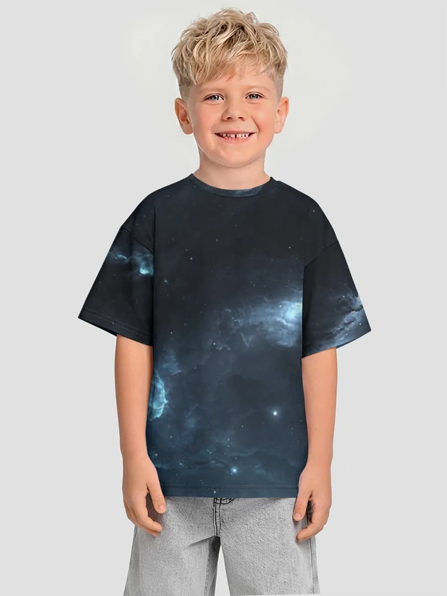 Boys' oversized cotton T-shirt
