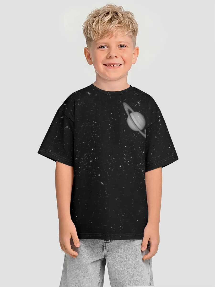 Boys' oversized cotton T-shirt
