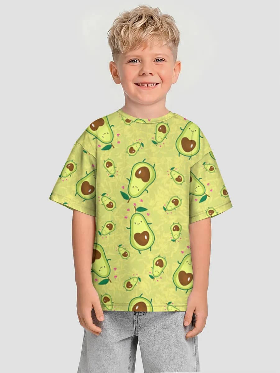 Boys' oversized cotton T-shirt