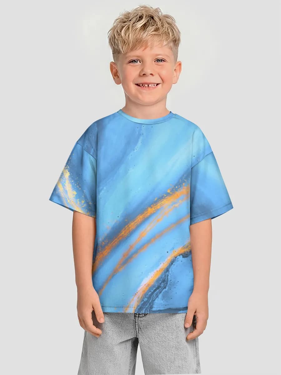 Boys' oversized cotton T-shirt