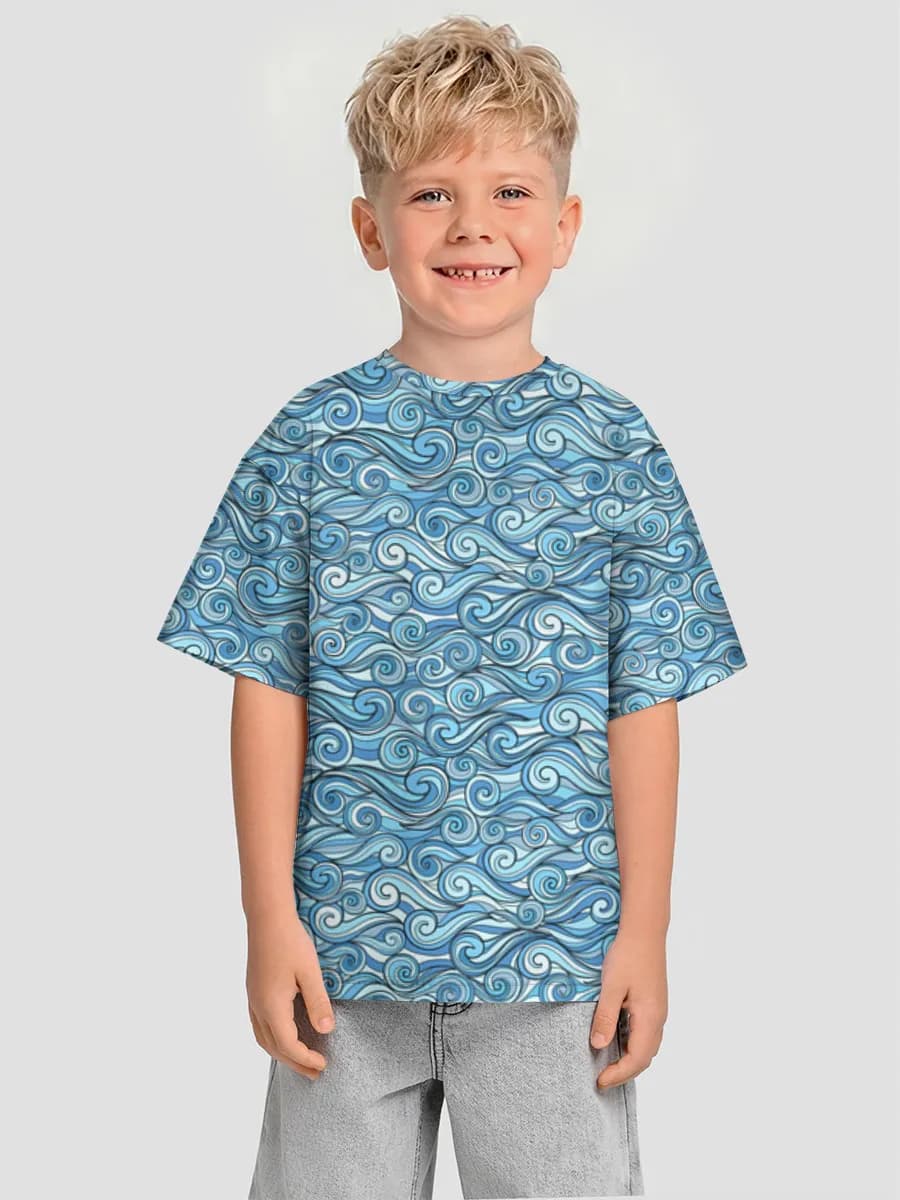 Boys' oversized cotton T-shirt