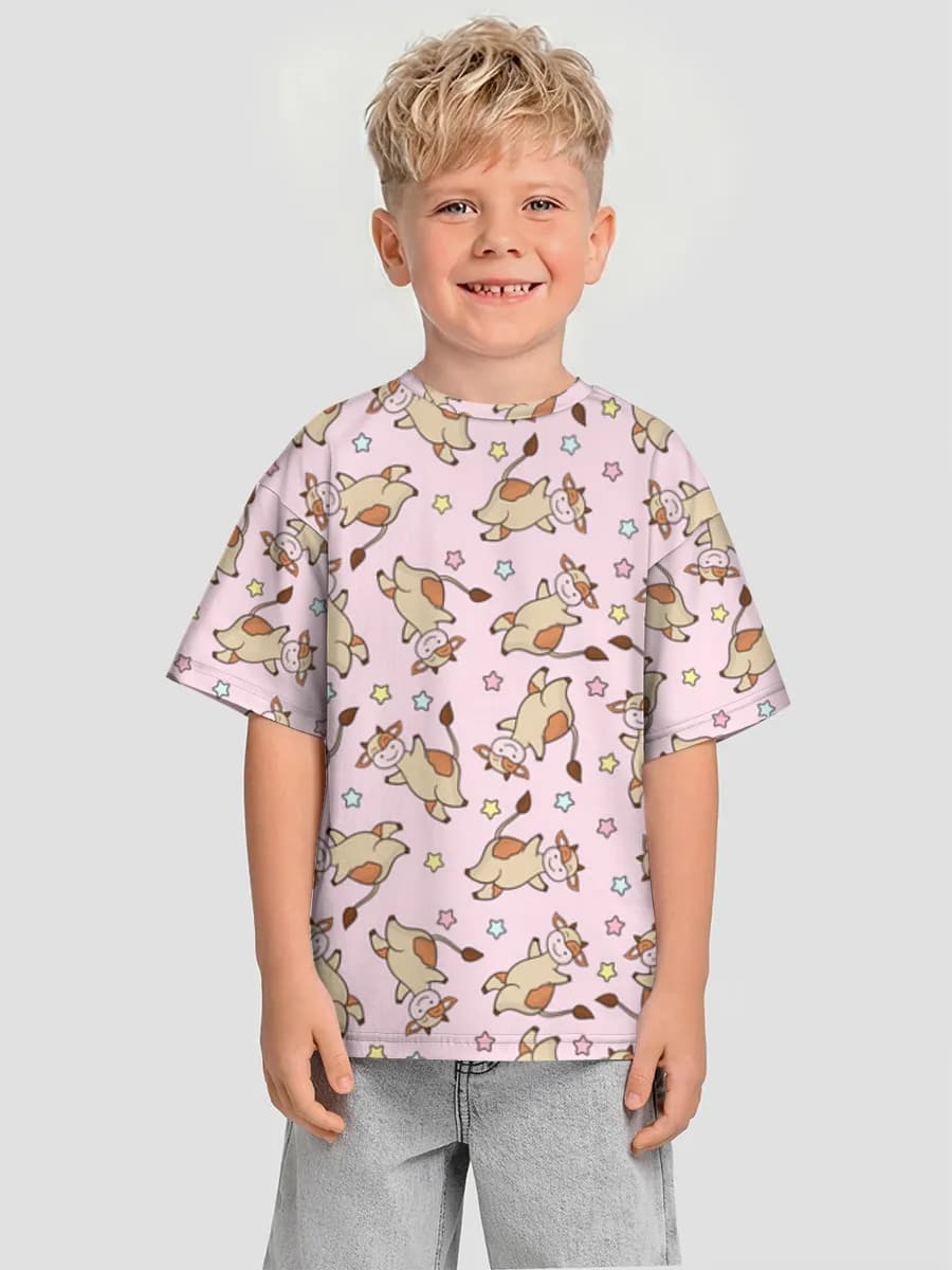 Boys' oversized cotton T-shirt