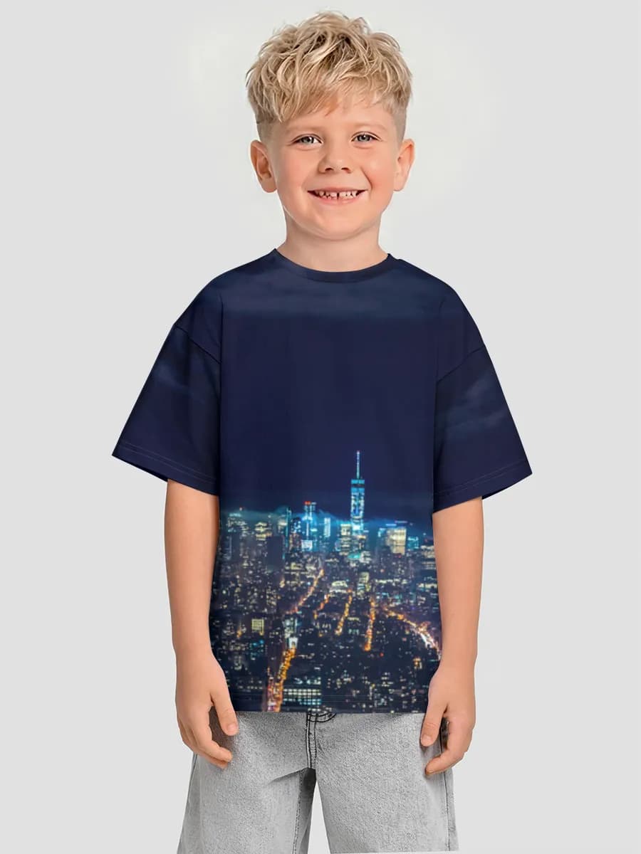 男の子 ビッグシルエット コットンTシャツ