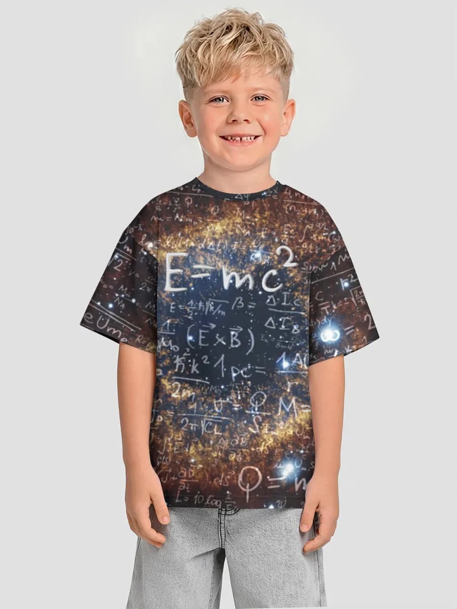 Boys' oversized cotton T-shirt