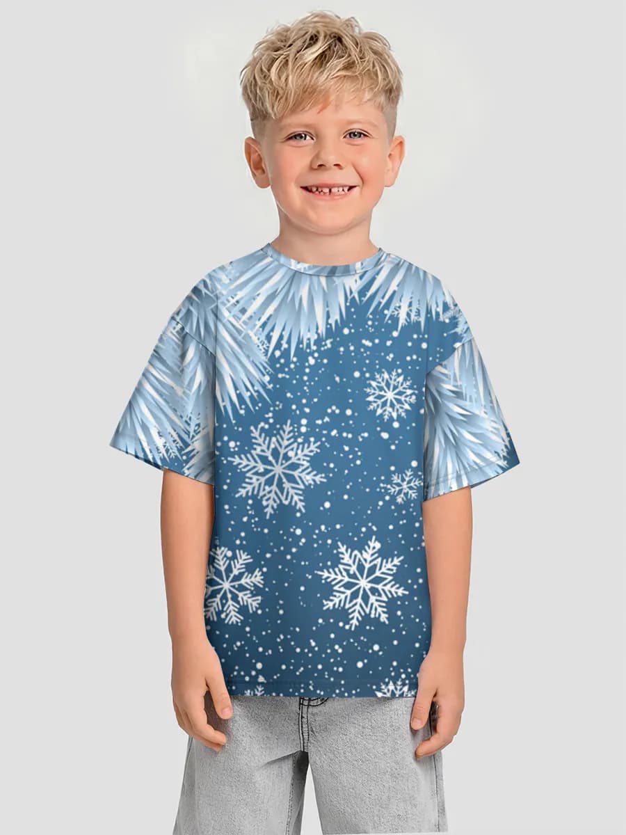 Boys' oversized cotton T-shirt