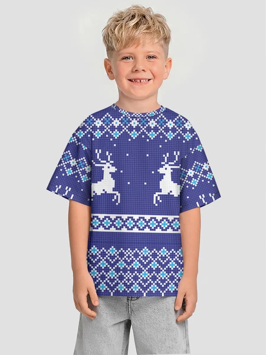Boys' oversized cotton T-shirt