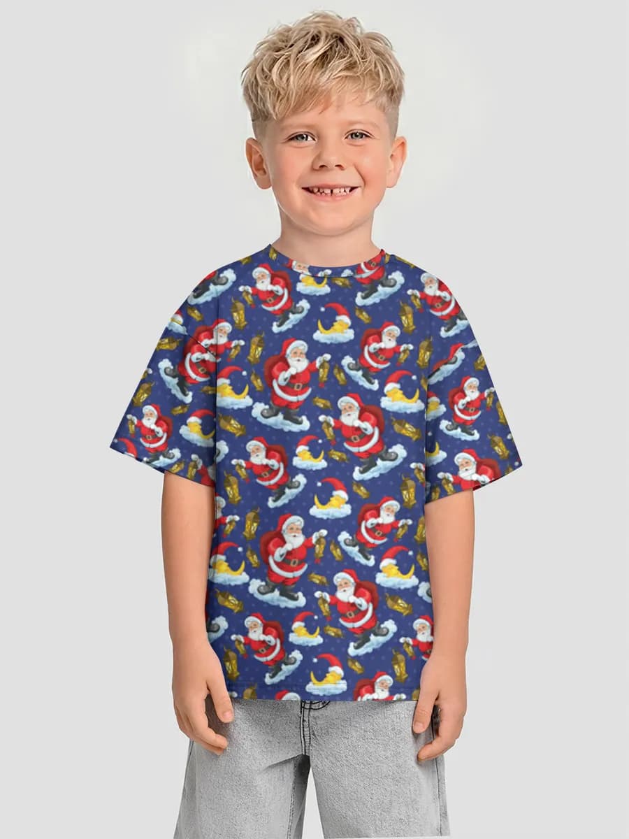 Oversized Baumwoll-T-Shirt Jungen