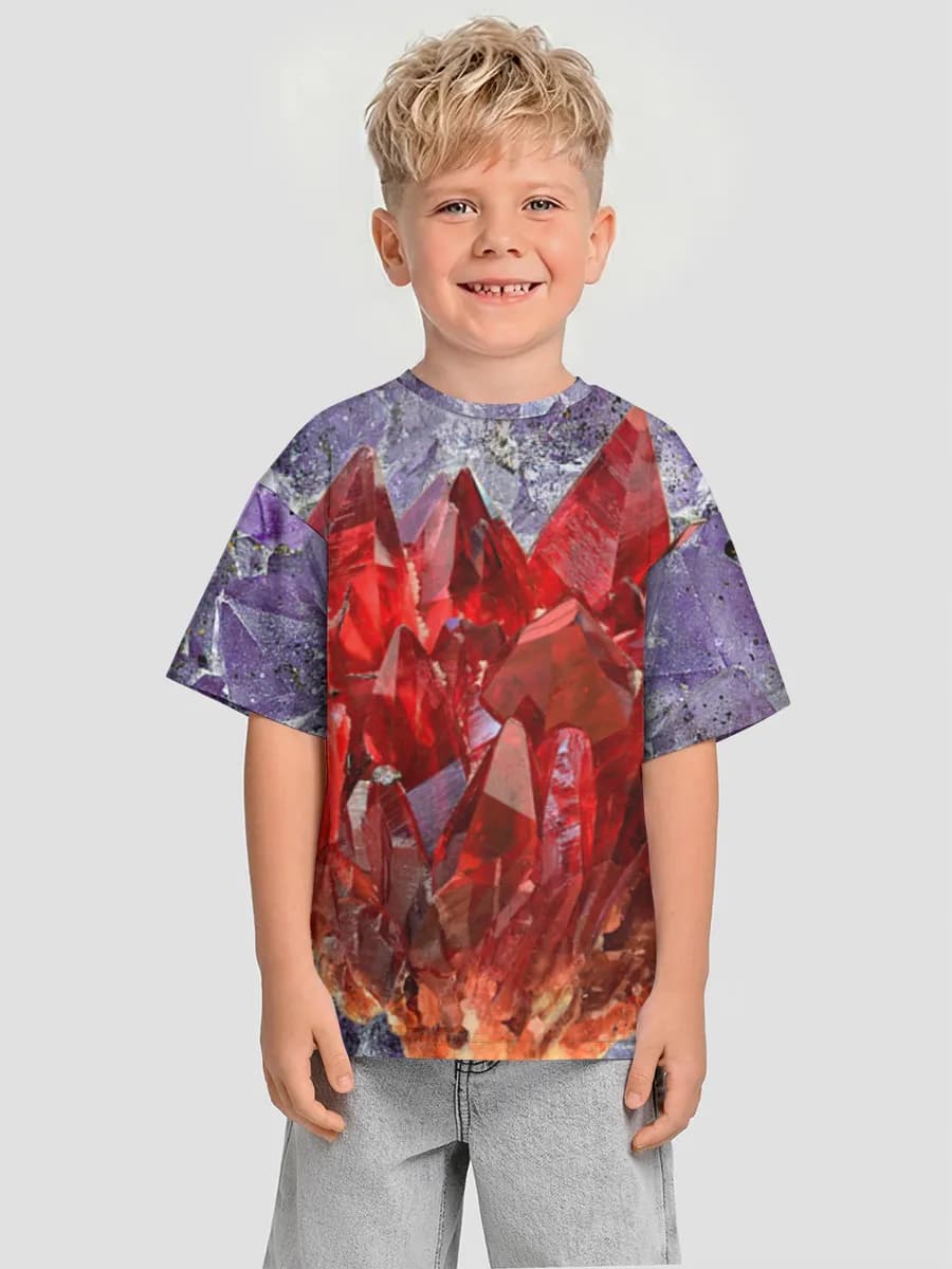 Boys' oversized cotton T-shirt