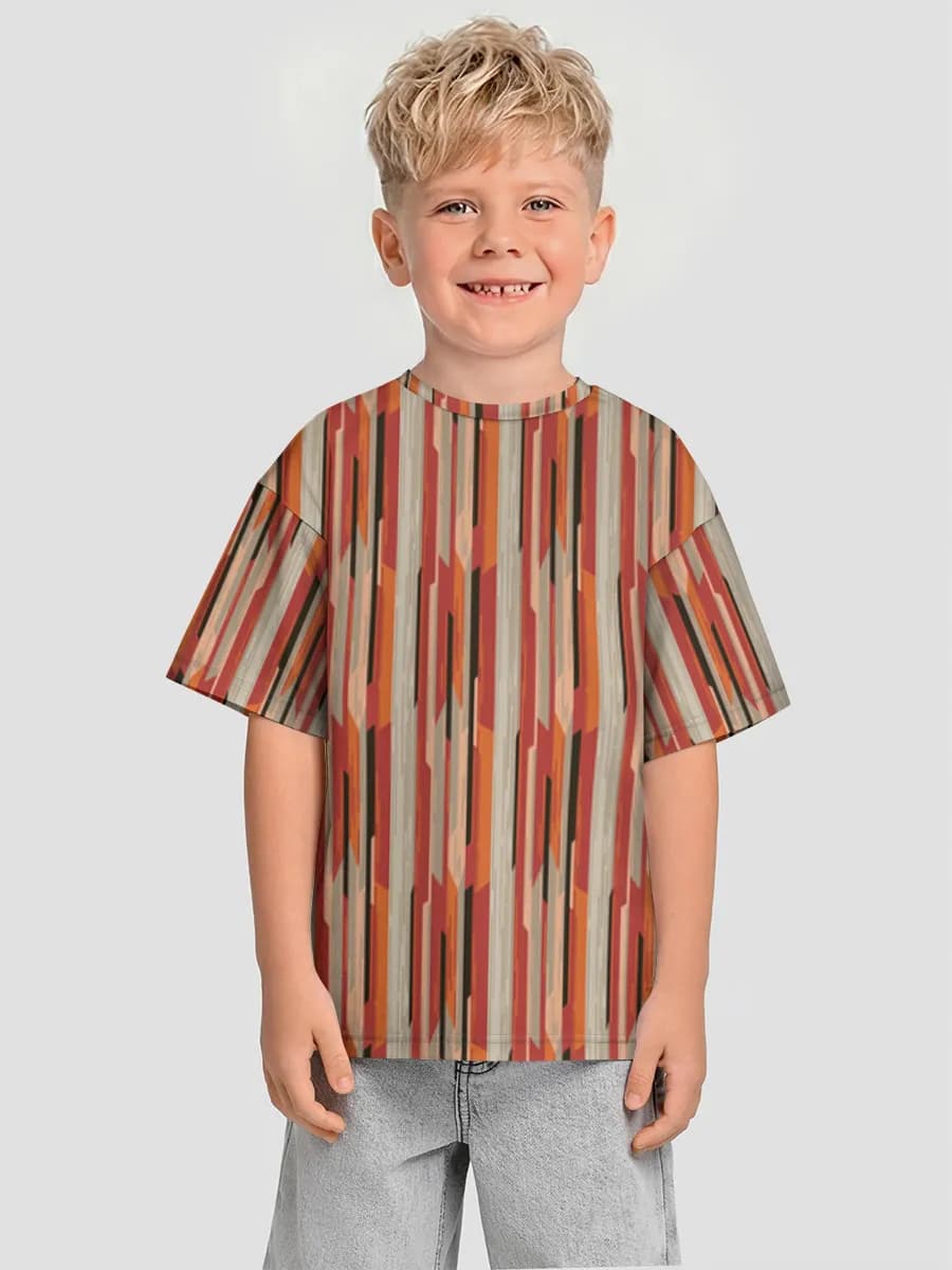 Boys' oversized cotton T-shirt
