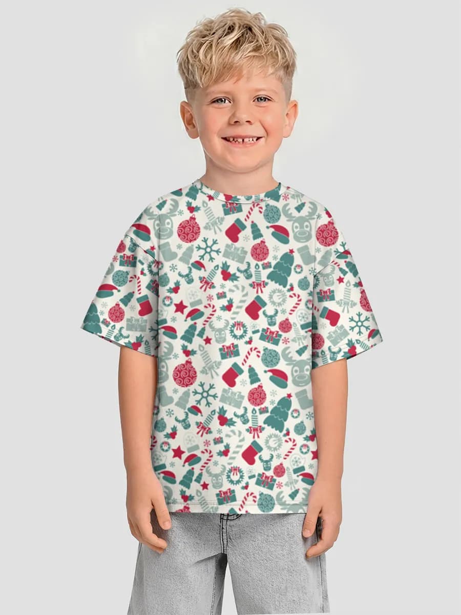 Boys' oversized cotton T-shirt