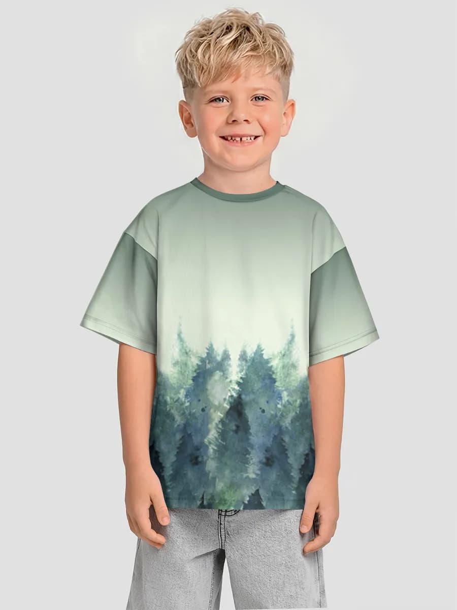 Boys' oversized cotton T-shirt