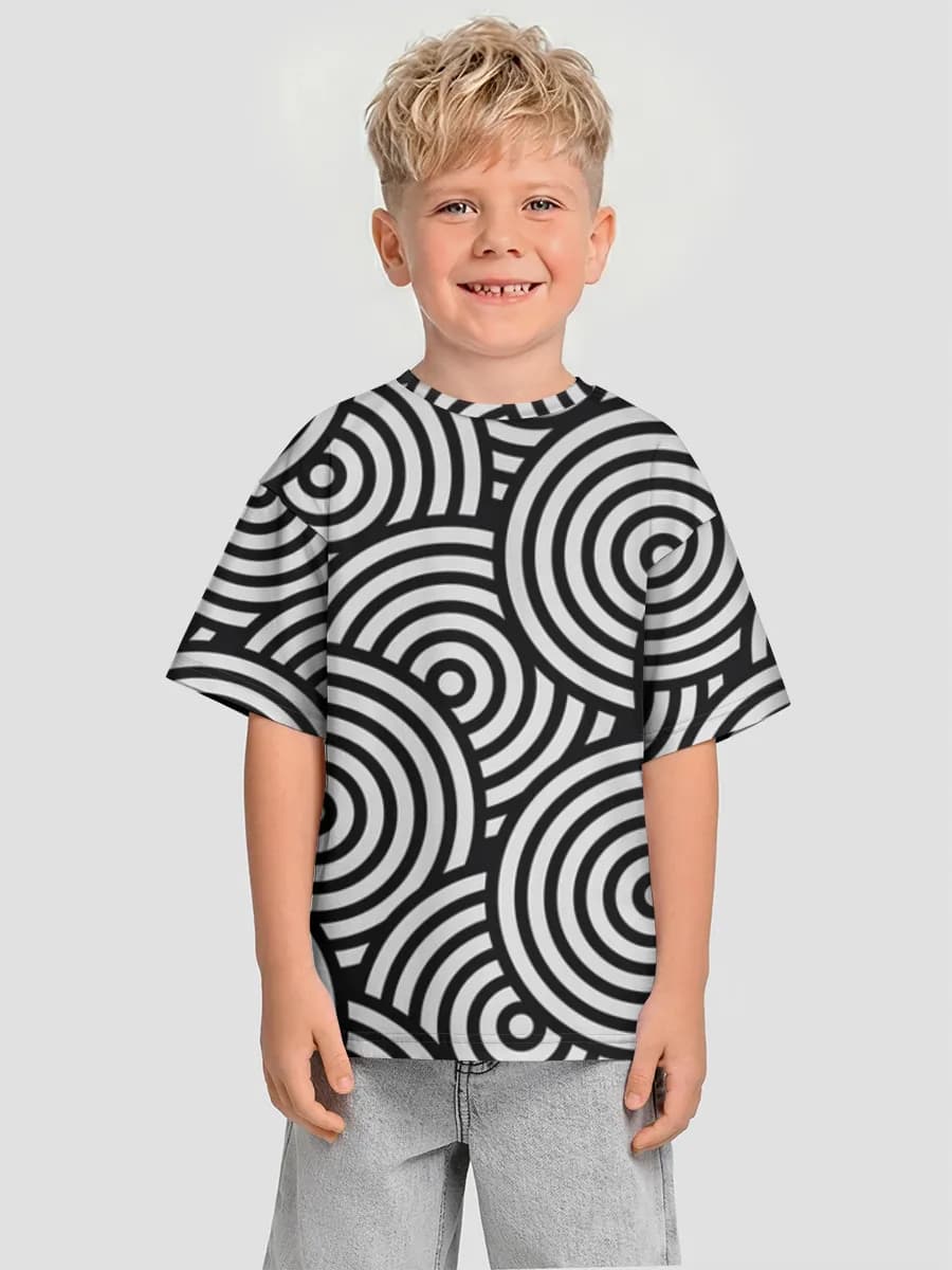Boys' oversized cotton T-shirt