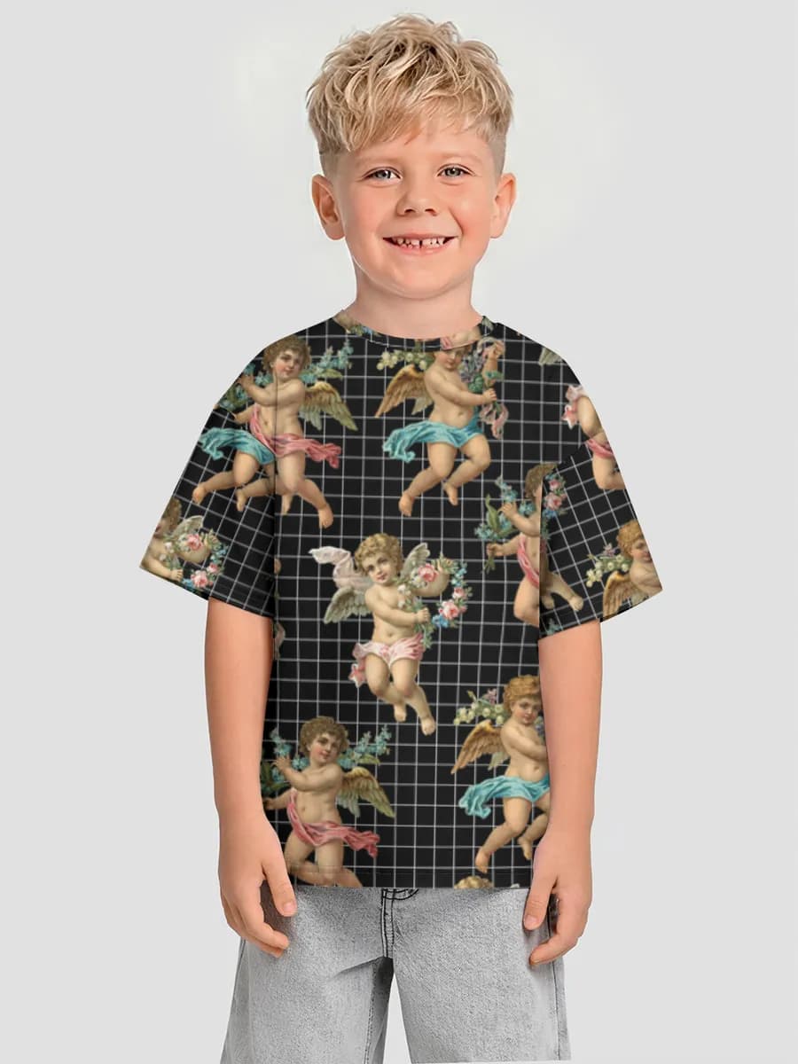 Oversized Baumwoll-T-Shirt Jungen