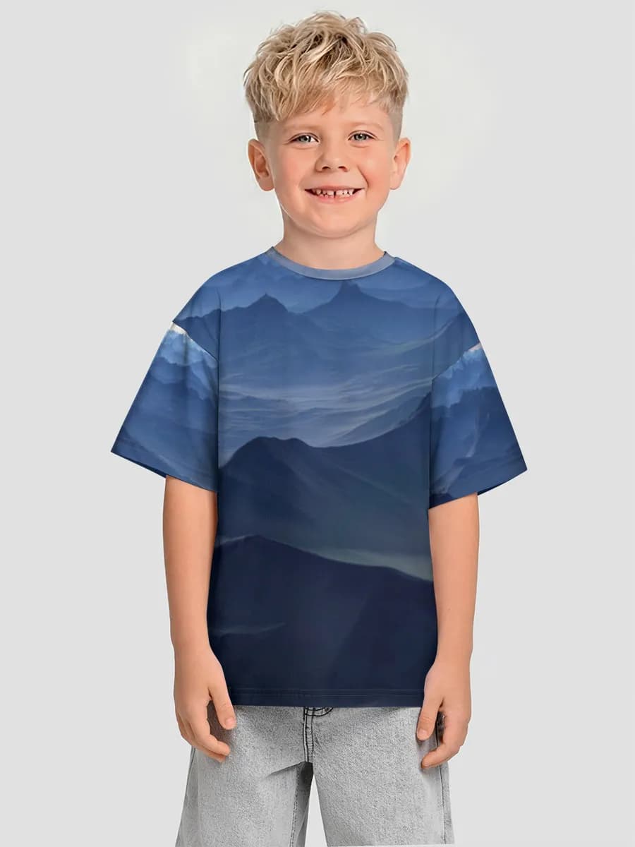 Boys' oversized cotton T-shirt