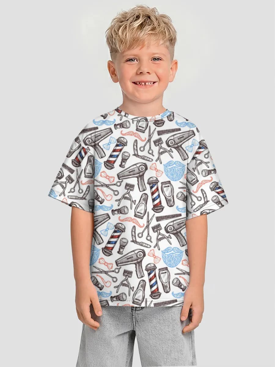 Boys' oversized cotton T-shirt