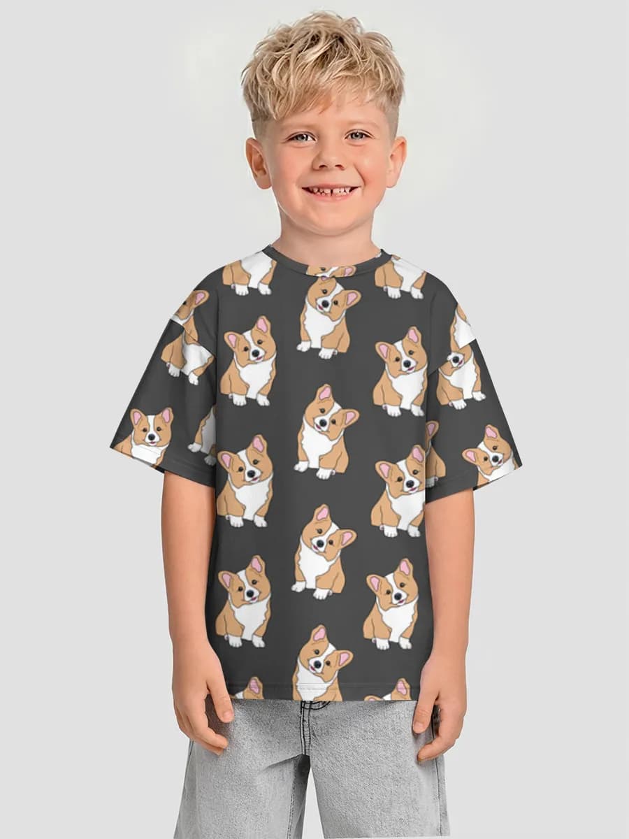 Boys' oversized cotton T-shirt