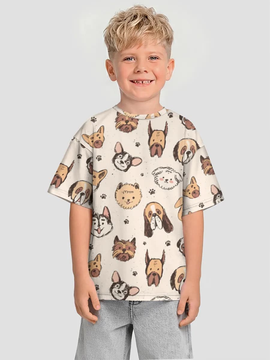 Boys' oversized cotton T-shirt
