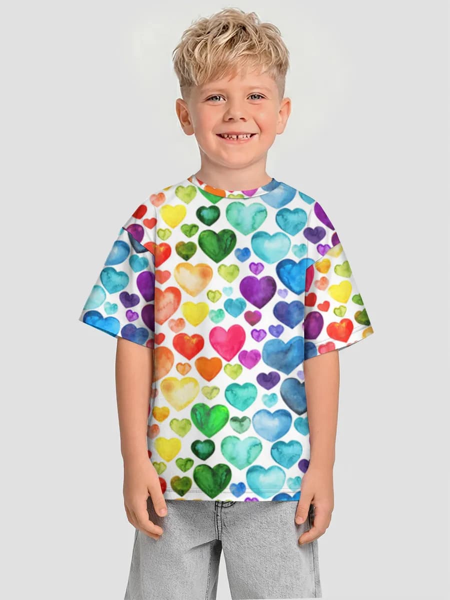 Boys' oversized cotton T-shirt