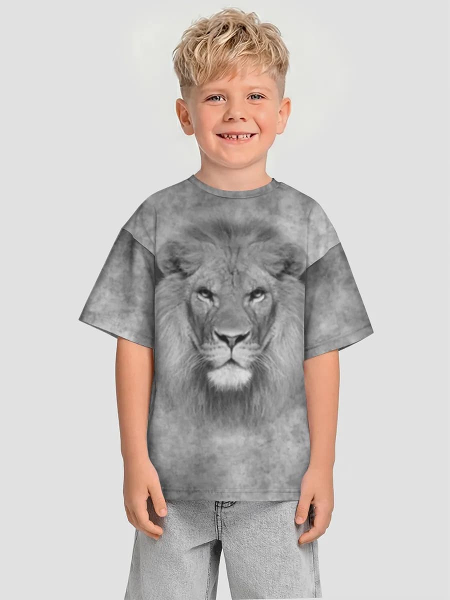 Boys' oversized cotton T-shirt