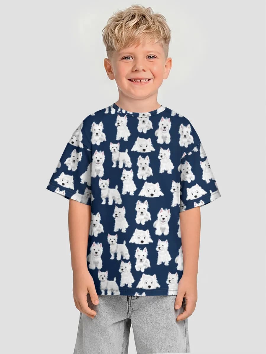 Boys' oversized cotton T-shirt