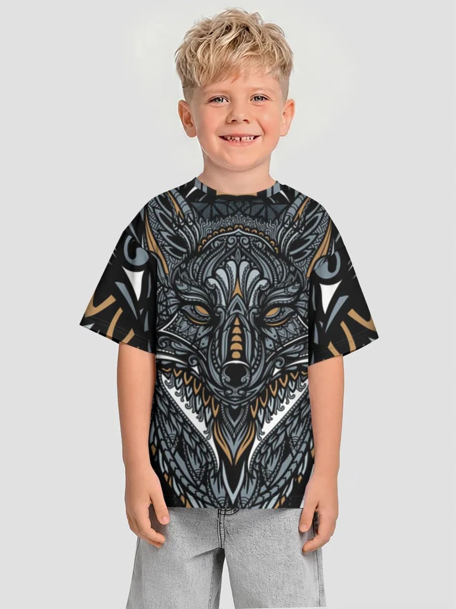 Boys' oversized cotton T-shirt