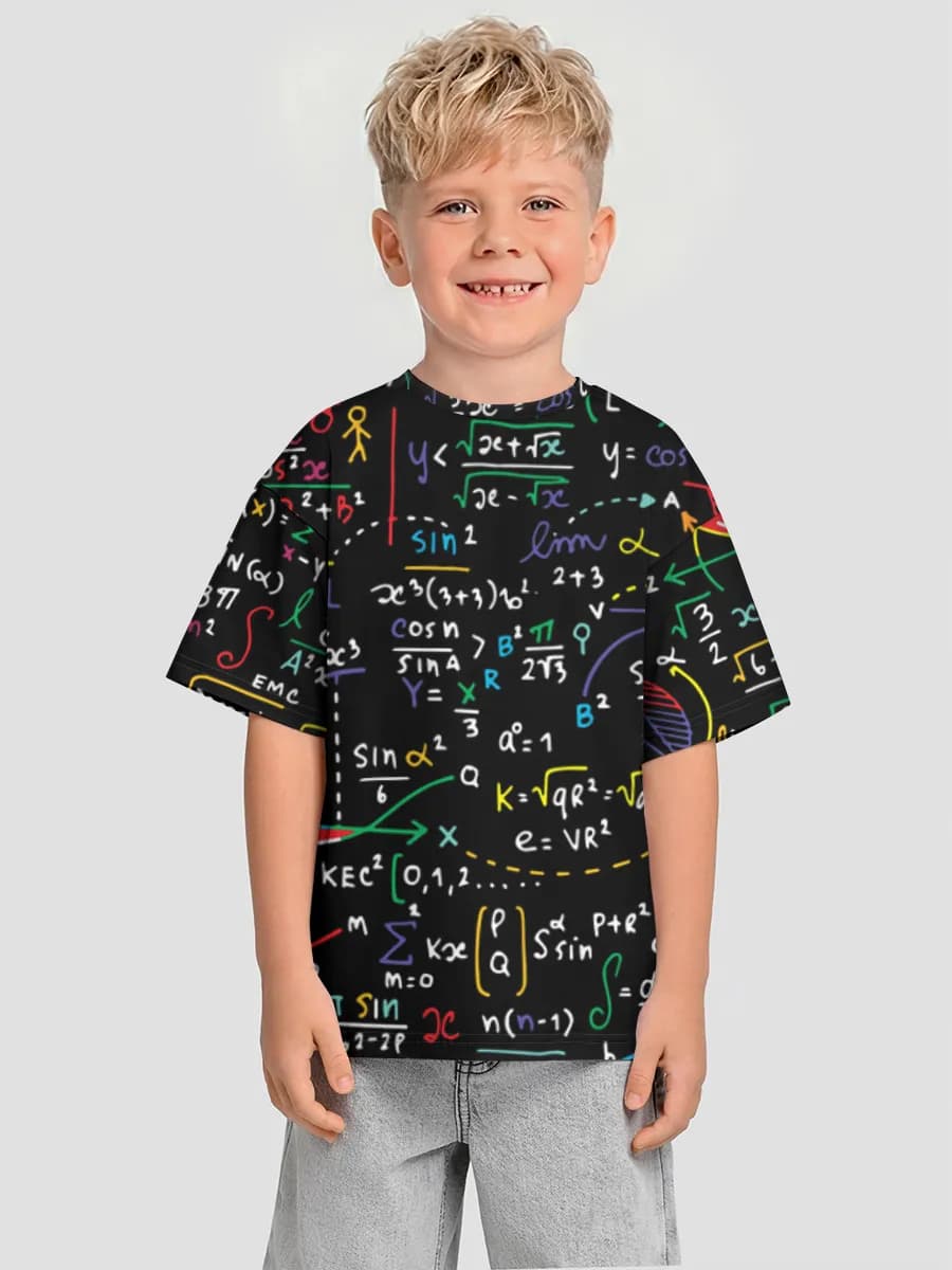 Boys' oversized cotton T-shirt