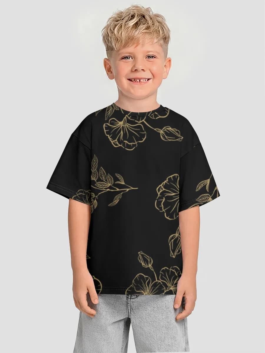 Oversized Baumwoll-T-Shirt Jungen