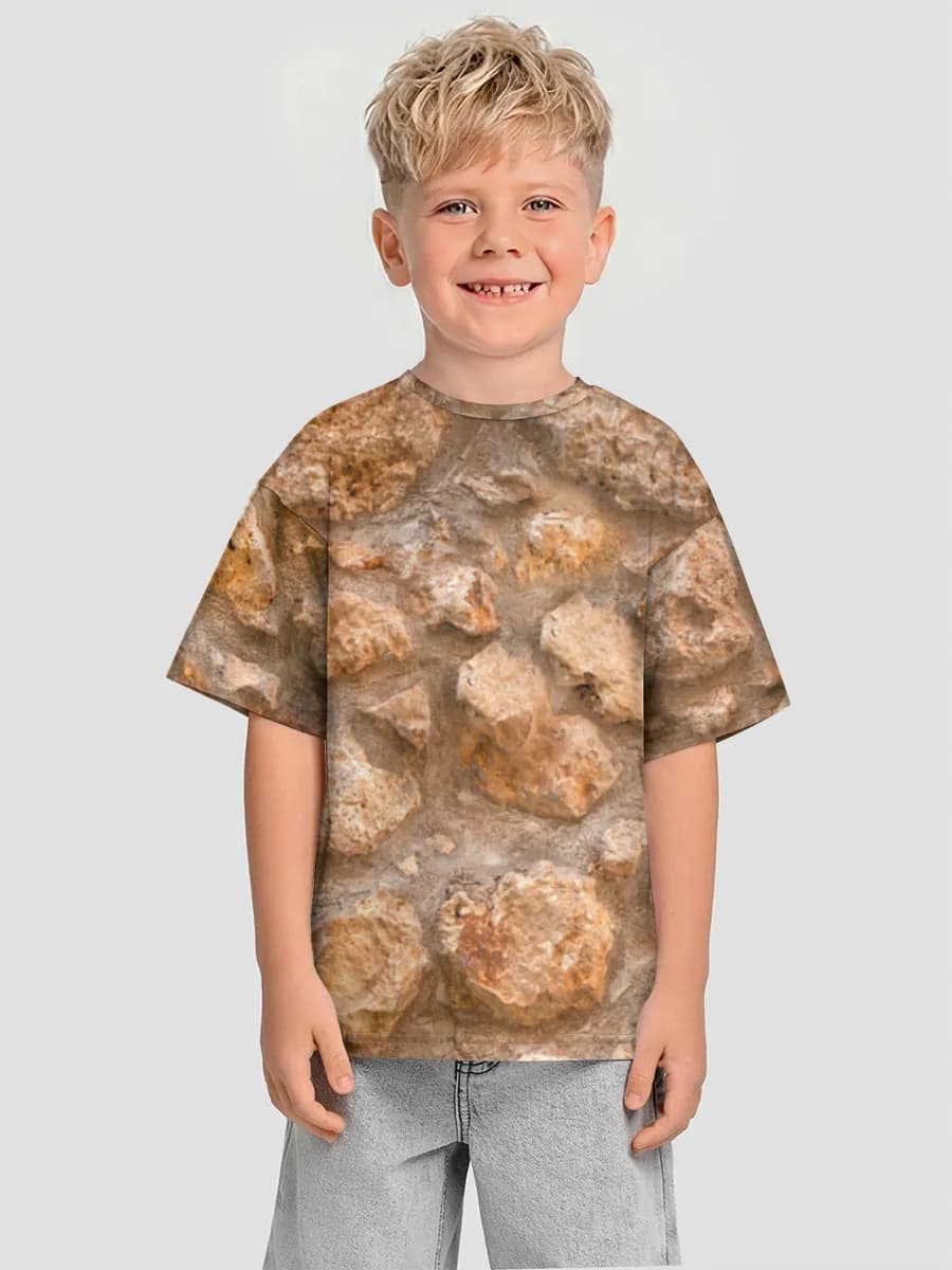 Oversized Baumwoll-T-Shirt Jungen