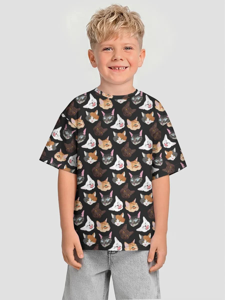 Camiseta Oversize de Algodón Niño