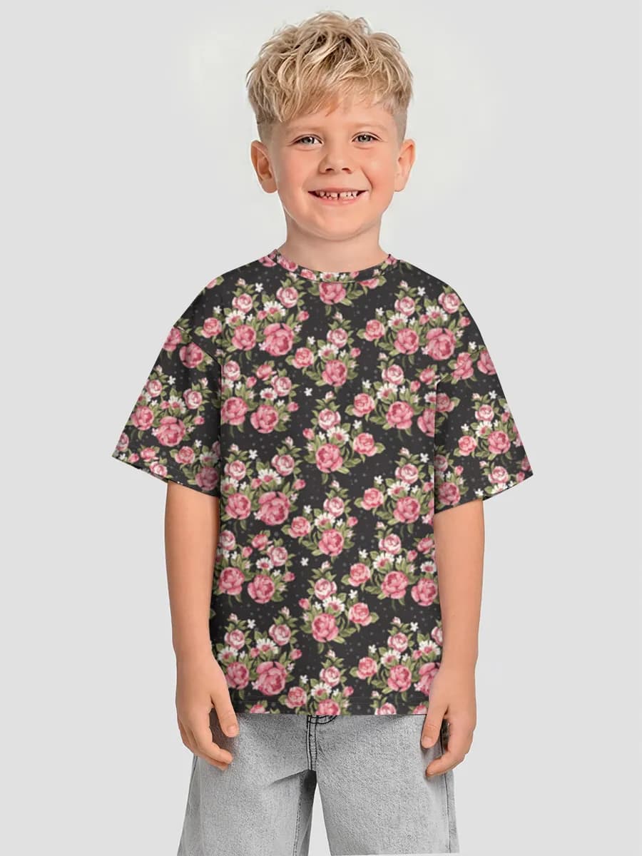 Oversized Baumwoll-T-Shirt Jungen