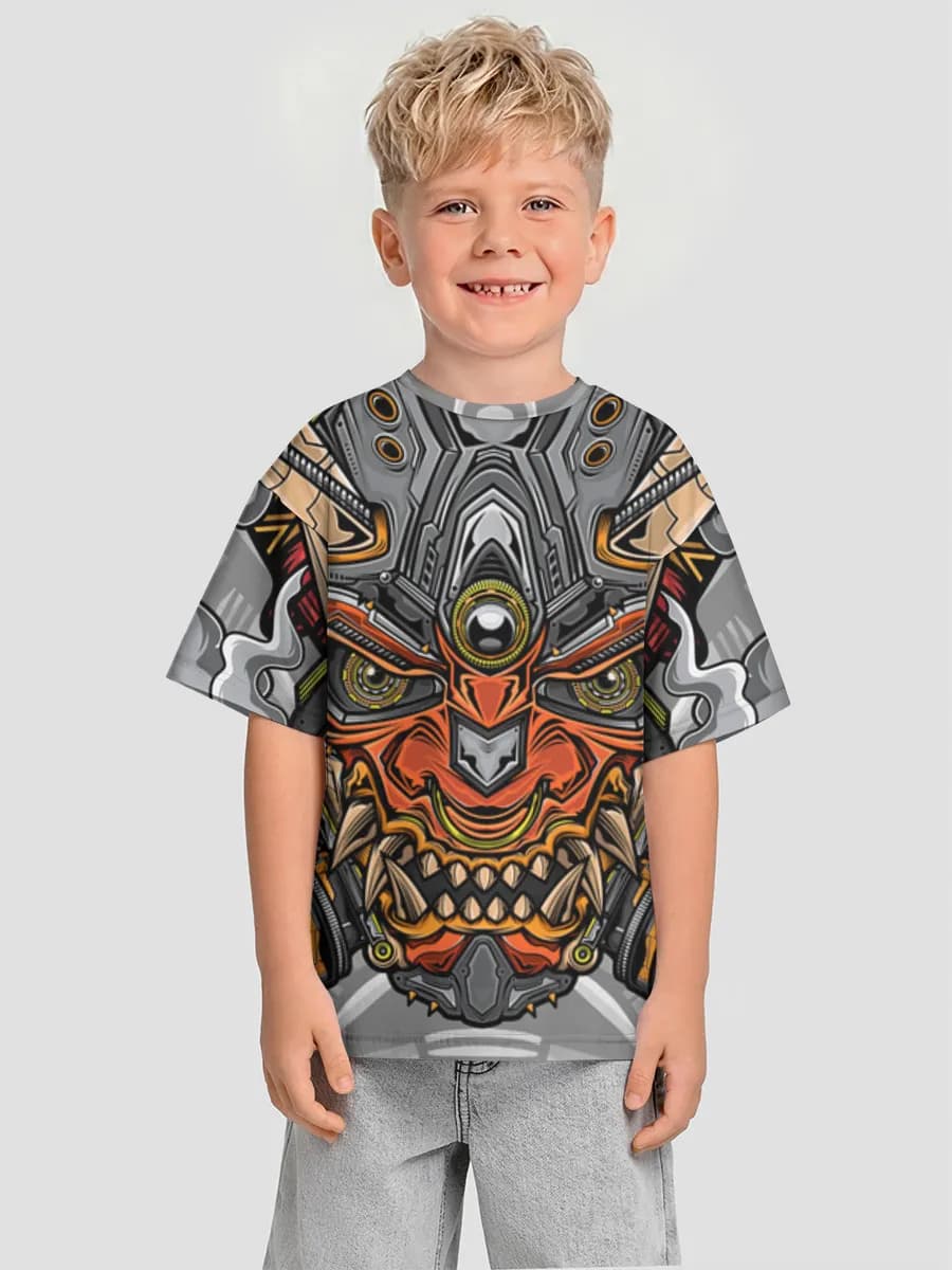 Oversized Baumwoll-T-Shirt Jungen