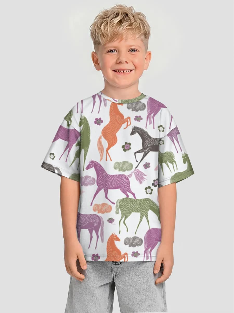 Oversized Baumwoll-T-Shirt Jungen
