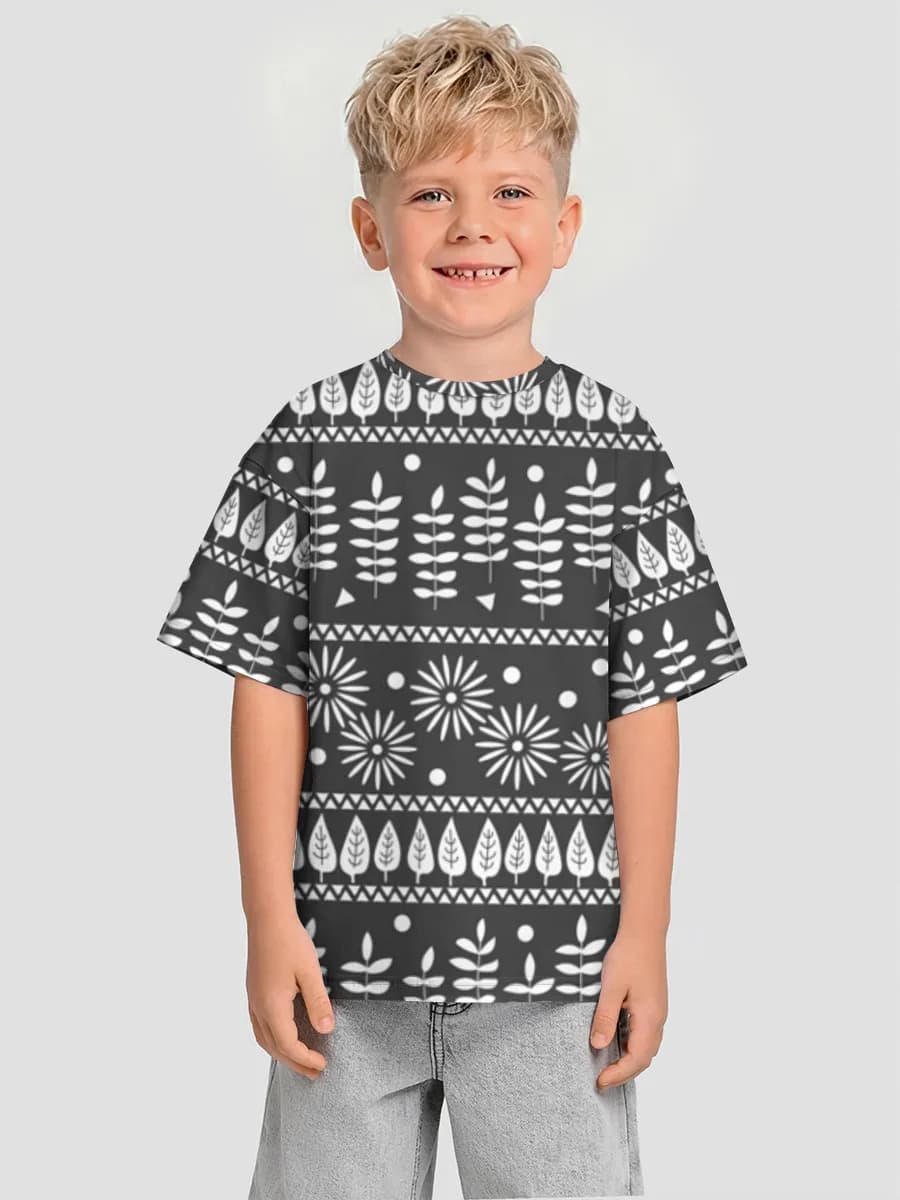 Boys' oversized cotton T-shirt