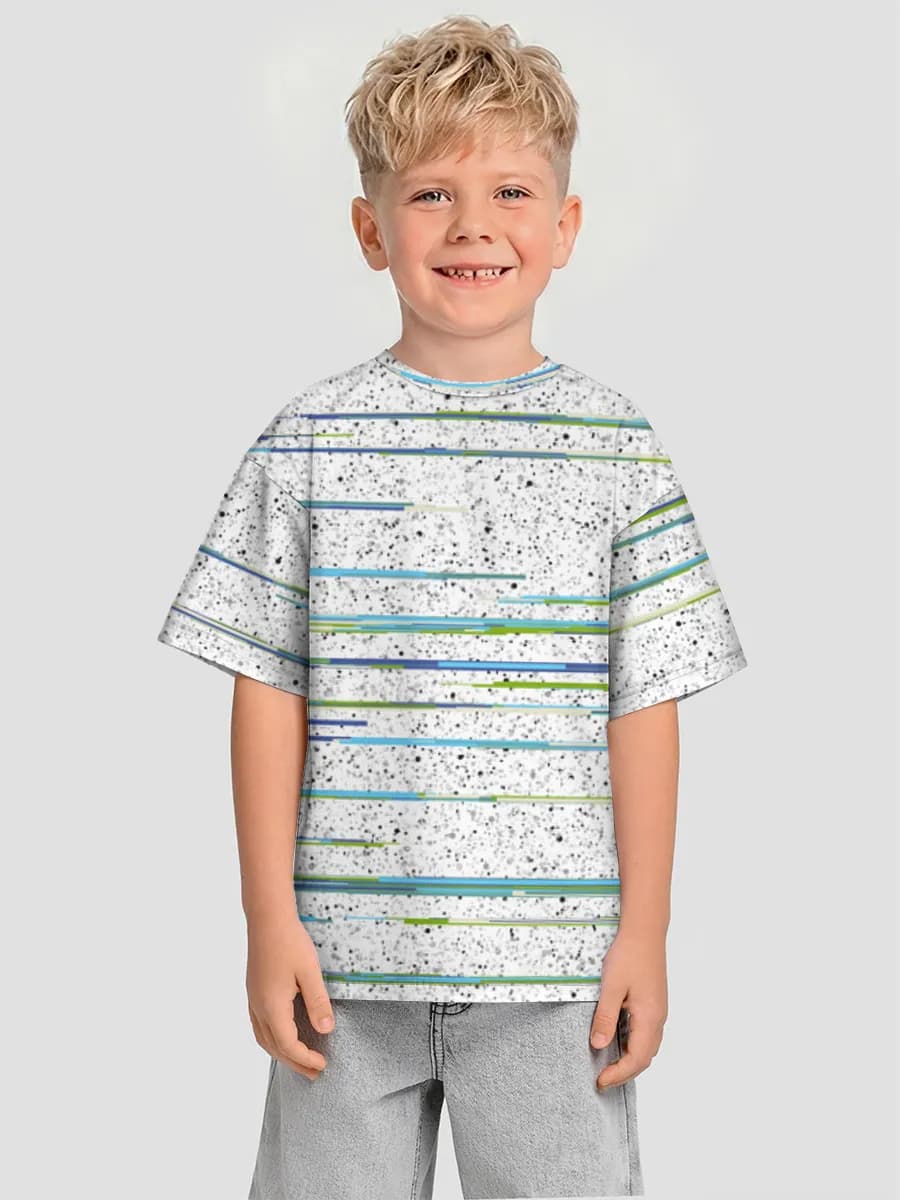 Boys' oversized cotton T-shirt